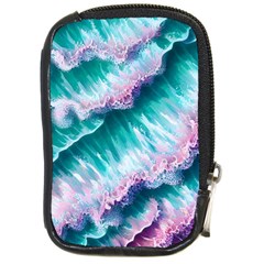 Summer Waves In Pink Iii Compact Camera Leather Case