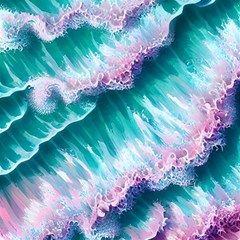 Summer Waves In Pink Iii Play Mat (square) by GardenOfOphir