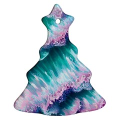 Summer Waves In Pink Iii Christmas Tree Ornament (two Sides)