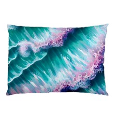 Summer Waves In Pink Iii Pillow Case (two Sides) by GardenOfOphir