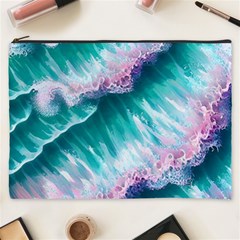 Summer Waves In Pink Iii Cosmetic Bag (xxxl) by GardenOfOphir