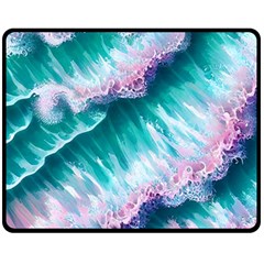 Summer Waves In Pink Iii Fleece Blanket (medium) by GardenOfOphir