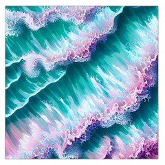 Summer Waves In Pink Iii Square Satin Scarf (36  X 36 ) by GardenOfOphir