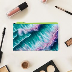 Summer Waves In Pink Iii Cosmetic Bag (xs) by GardenOfOphir