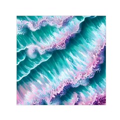 Summer Waves In Pink Iii Square Satin Scarf (30  X 30 ) by GardenOfOphir