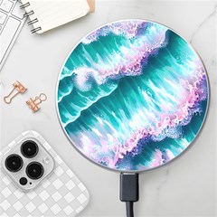 Summer Waves In Pink Iii Wireless Fast Charger(white) by GardenOfOphir