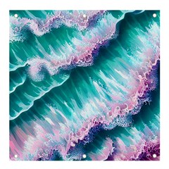 Summer Waves In Pink Iii Banner And Sign 4  X 4  by GardenOfOphir