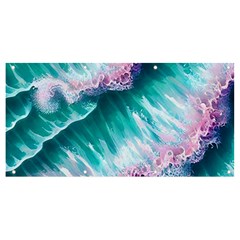 Summer Waves In Pink Iii Banner And Sign 8  X 4  by GardenOfOphir