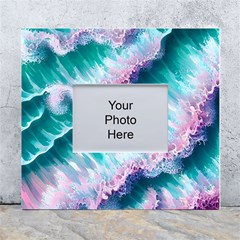 Summer Waves In Pink Iii White Wall Photo Frame 5  X 7 