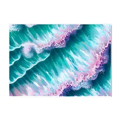 Summer Waves In Pink Iii Crystal Sticker (a4)