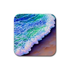 Blue Wave Ii Rubber Coaster (square) by GardenOfOphir