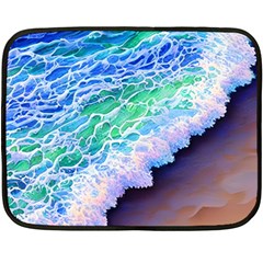 Blue Wave Ii One Side Fleece Blanket (mini) by GardenOfOphir