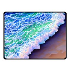 Blue Wave Ii Fleece Blanket (small) by GardenOfOphir