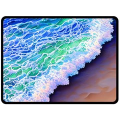 Blue Wave Ii Fleece Blanket (large) by GardenOfOphir