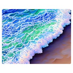 Blue Wave Ii One Side Premium Plush Fleece Blanket (medium)