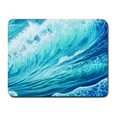 Blue Ocean Wave Watercolor Ii Small Mousepad