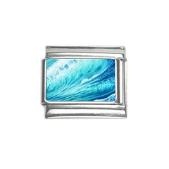 Blue Ocean Wave Watercolor Ii Italian Charm (9mm)