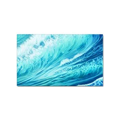 Blue Ocean Wave Watercolor Ii Sticker (rectangular) by GardenOfOphir