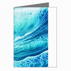 Blue Ocean Wave Watercolor Ii Greeting Cards (pkg Of 8) by GardenOfOphir