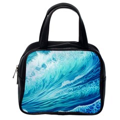 Blue Ocean Wave Watercolor Ii Classic Handbag (one Side) by GardenOfOphir