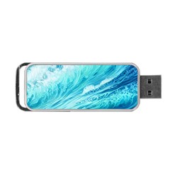 Blue Ocean Wave Watercolor Ii Portable Usb Flash (two Sides) by GardenOfOphir