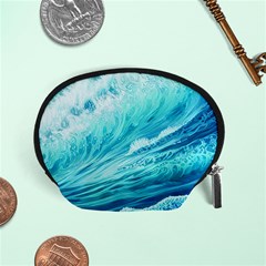 Blue Ocean Wave Watercolor Ii Accessory Pouch (small) by GardenOfOphir