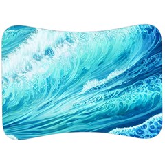 Blue Ocean Wave Watercolor Ii Velour Seat Head Rest Cushion by GardenOfOphir