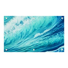 Blue Ocean Wave Watercolor Ii Banner And Sign 5  X 3  by GardenOfOphir