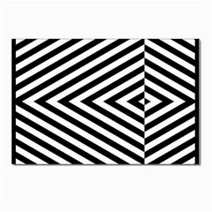 Abstract Lines Pattern Art Design Background Postcard 4 x 6  (pkg Of 10) by Ravend