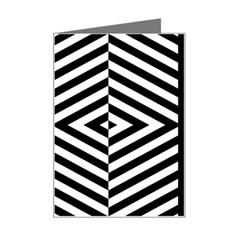 Abstract Lines Pattern Art Design Background Mini Greeting Card by Ravend