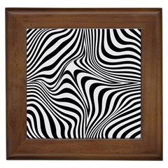 Pattern Geometric Lines Shapes Design Art Framed Tile by Ravend