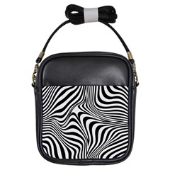 Pattern Geometric Lines Shapes Design Art Girls Sling Bag by Ravend