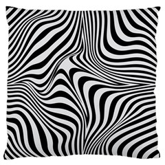 Pattern Geometric Lines Shapes Design Art Large Premium Plush Fleece Cushion Case (two Sides) by Ravend