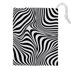 Pattern Geometric Lines Shapes Design Art Drawstring Pouch (4xl) by Ravend