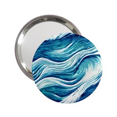 Abstract Blue Ocean Waves 2 25  Handbag Mirrors by GardenOfOphir