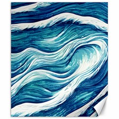 Abstract Blue Ocean Waves Canvas 20  x 24 