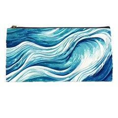 Abstract Blue Ocean Waves Pencil Case