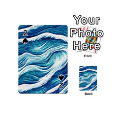 Abstract Blue Ocean Waves Playing Cards 54 Designs (Mini)