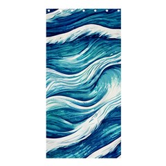 Abstract Blue Ocean Waves Shower Curtain 36  x 72  (Stall) 