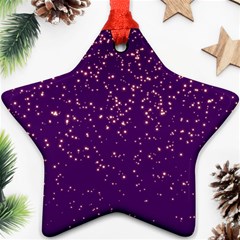 Purple Glittery Backdrop Scrapbooking Sparkle Ornament (star) by Ravend