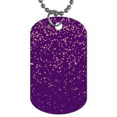 Purple Glittery Backdrop Scrapbooking Sparkle Dog Tag (two Sides) by Ravend