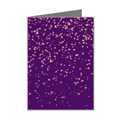 Purple Glittery Backdrop Scrapbooking Sparkle Mini Greeting Card by Ravend