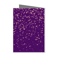 Purple Glittery Backdrop Scrapbooking Sparkle Mini Greeting Cards (Pkg of 8)