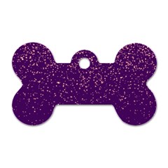 Purple Glittery Backdrop Scrapbooking Sparkle Dog Tag Bone (one Side) by Ravend