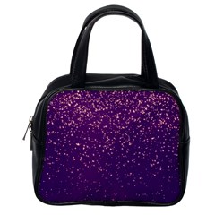 Purple Glittery Backdrop Scrapbooking Sparkle Classic Handbag (one Side) by Ravend