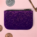 Purple Glittery Backdrop Scrapbooking Sparkle Mini Coin Purse Back