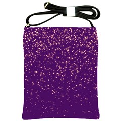 Purple Glittery Backdrop Scrapbooking Sparkle Shoulder Sling Bag