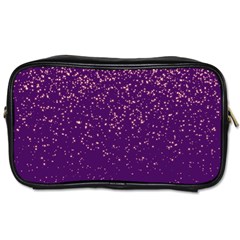 Purple Glittery Backdrop Scrapbooking Sparkle Toiletries Bag (One Side)