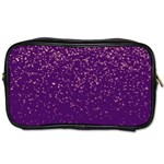 Purple Glittery Backdrop Scrapbooking Sparkle Toiletries Bag (One Side) Front