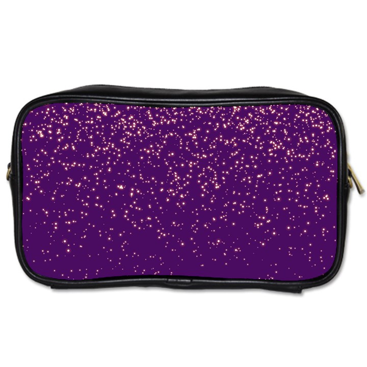 Purple Glittery Backdrop Scrapbooking Sparkle Toiletries Bag (One Side)